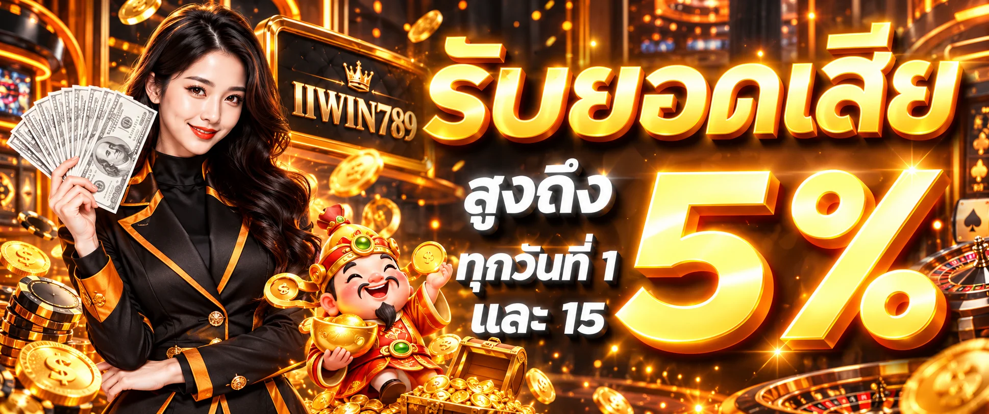ข้อมูลรับยอดเสีย IIWIN789 โทนส้มทอง